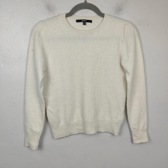 Quince Mongolian Cashmere Crewneck Sweater Womens Small Cream Minimalist Capsule - Picture 1 of 7